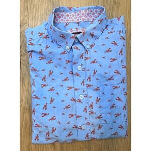 100% Cotton Johnston & Murphy Short Sleeve Button Down Polo Mens Small